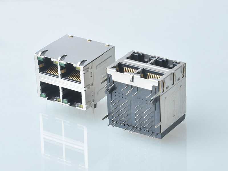 ARJ12-040810-321-S3L2T1 (RJ45, Side Entry, 2x2 Port, 10/100/1000 Base-T)