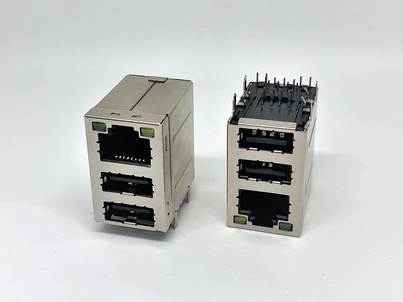 ARJ14-0310U2-521-S0LDT2-A (RJ45, Side Entry, with USB2.0, 10/100/1000 Base-T)