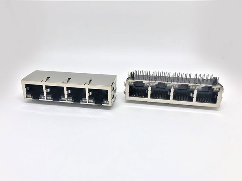 ARJ10-041010-321-S3L2T2 (RJ50, Side Entry, 10/100/1000 Base-T, 4 Port) ARJ10-041010-321-S3L2T2 (RJ50, Side Entry, 10/100/1000 Base-T, 4 Port)