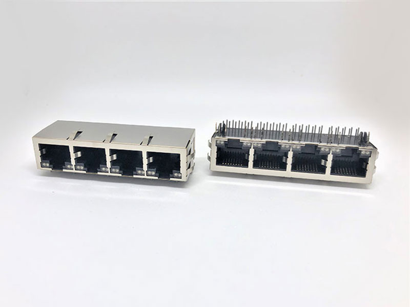 ARJ10-041010-321-S3LIT3 (RJ50, Side Entry, 10/100/1000 Base-T, 4 Port) ARJ10-041010-321-S3LIT3 (RJ50, Side Entry, 10/100/1000 Base-T, 4 Port)