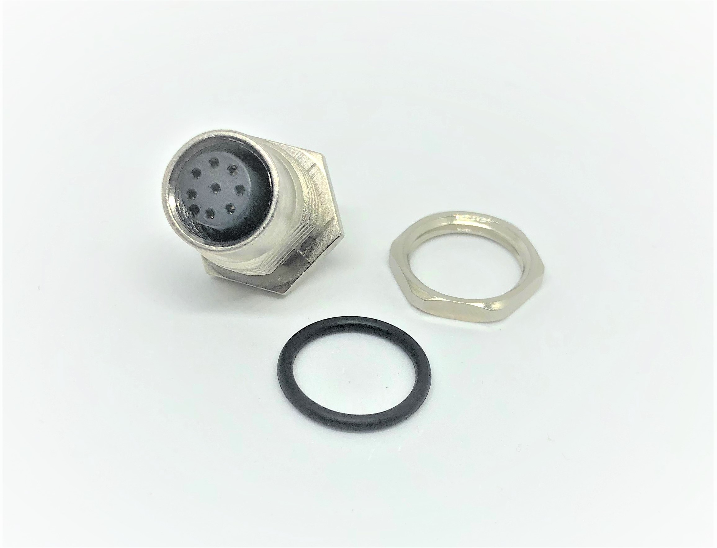 AM12-08PFFP-SF7001-A (M12, A Code, 8Pin, Front lock)