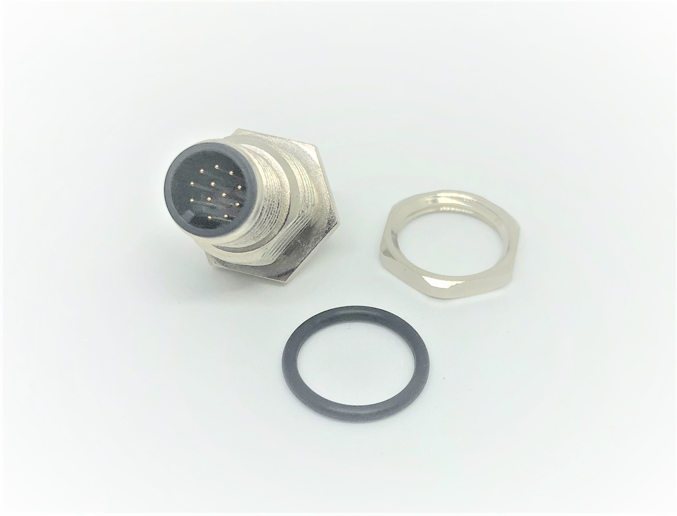 AM12-12PMMP-SF7001-A (M12, A Code,12Pin, Front lock)