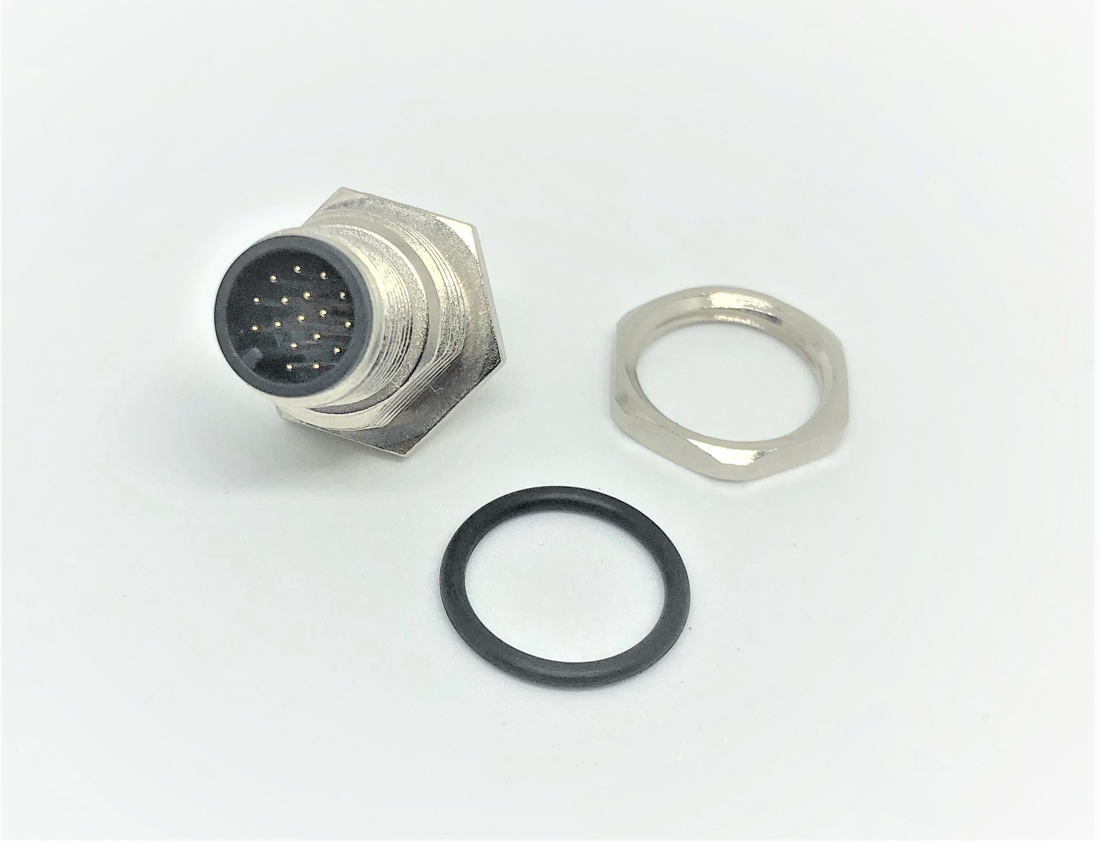 AM12-17PMMS-SF7001-A (M12, A Code, 17Pin, Front lock, For Cable)