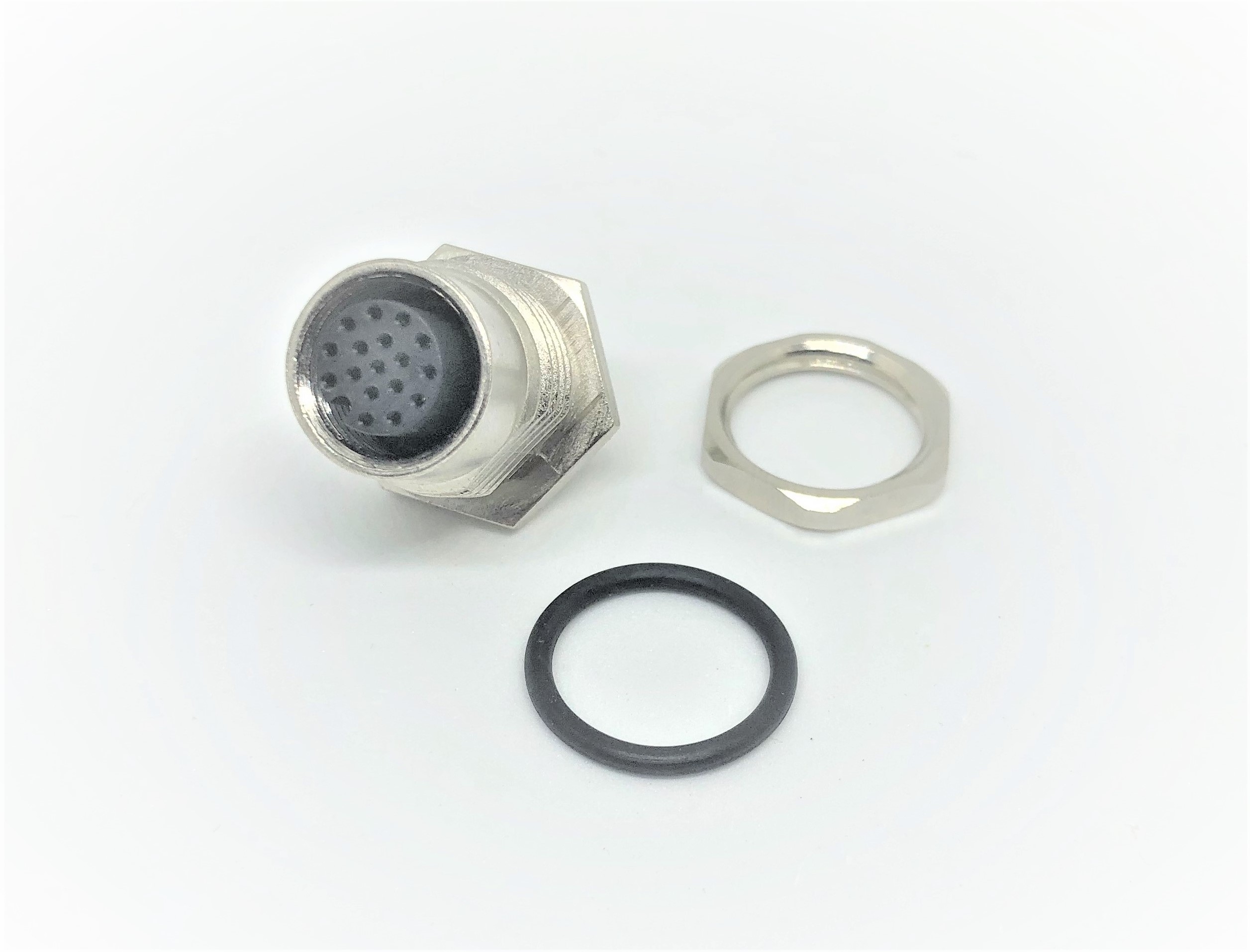 AM12-17PFFS-SF7001-A (M12, A Code, 17Pin, Front lock, For Cable)