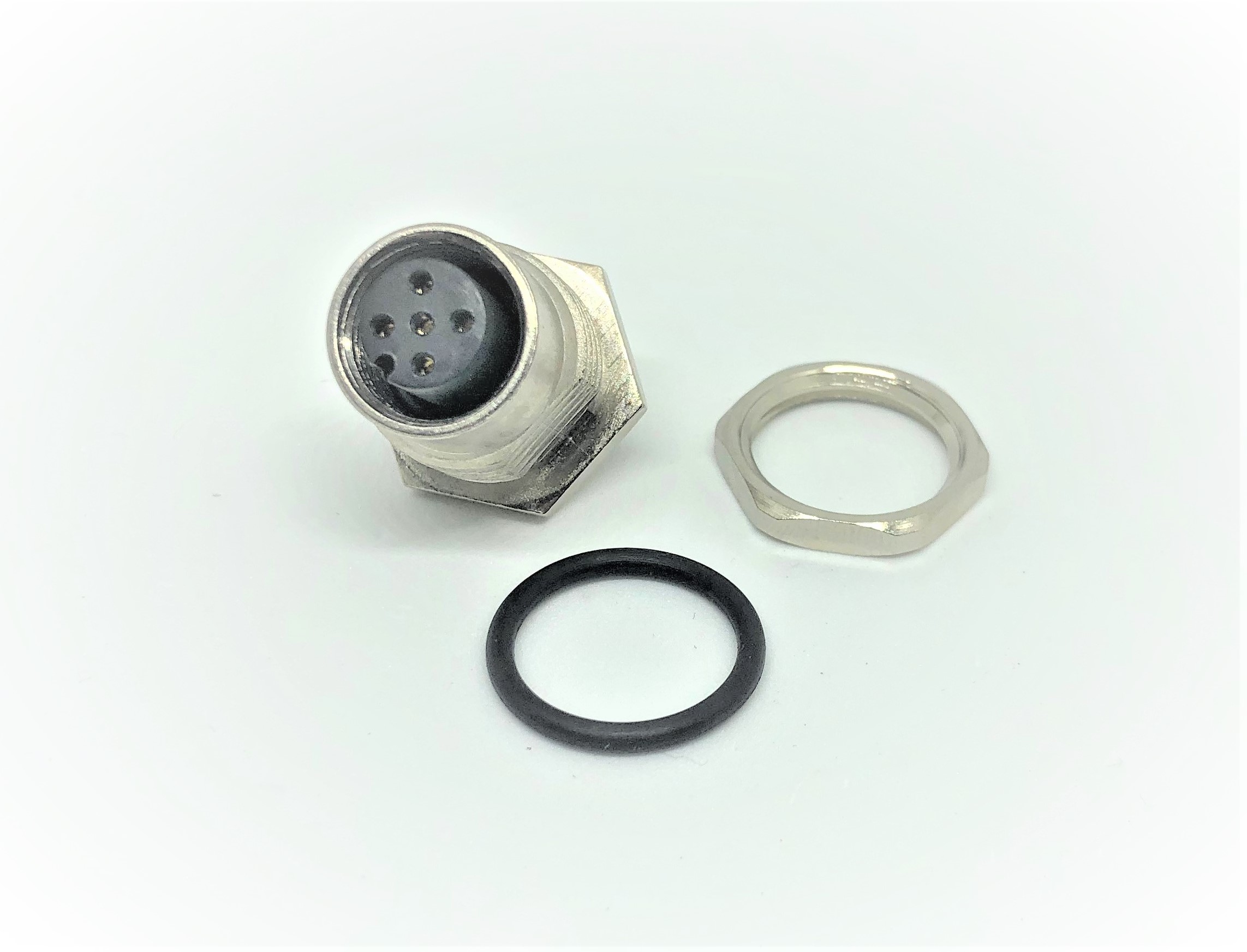 AM12-05PFFS-SF7001-A (M12, A Code, 5Pin, Front lock, For Cable) AM12-05PFFS-SF7001-A (M12, A Code, 5Pin, Front lock, For Cable)