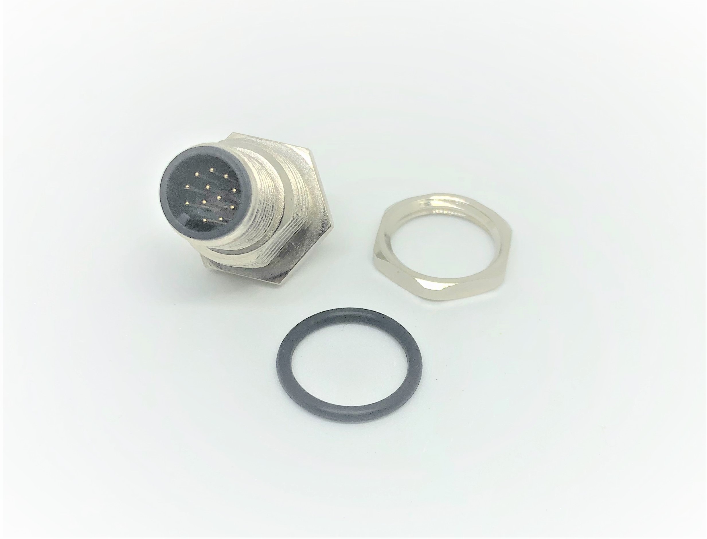 AM12-12PMMS-SF7001-A (M12, A Code,12Pin, Front lock, For Cable)