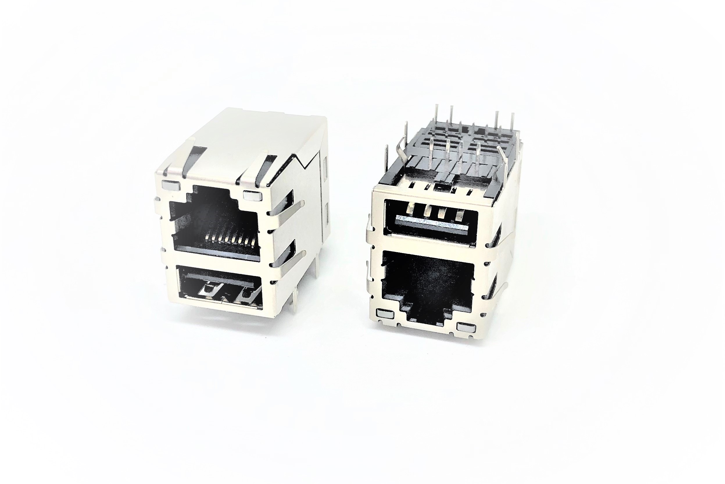 ARJ14-0208U2-321-S3LAT1 (RJ45, Side Entry, with USB2.0, 10/100 Base-T)