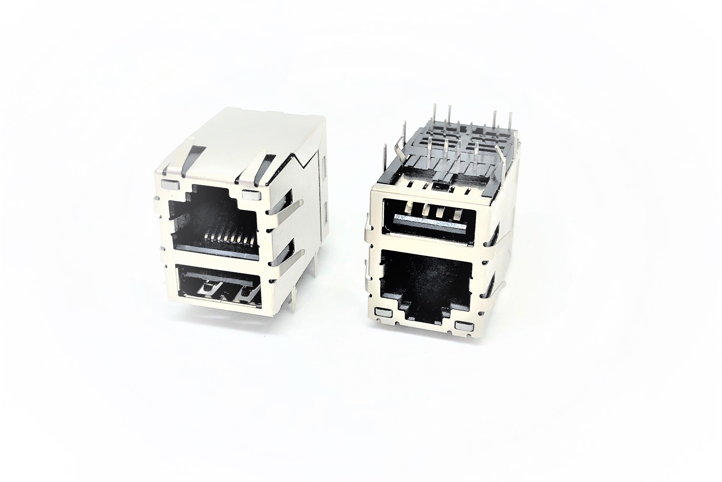 RJ45, Side Entry, with USB2.0, 10/100 Base-T
