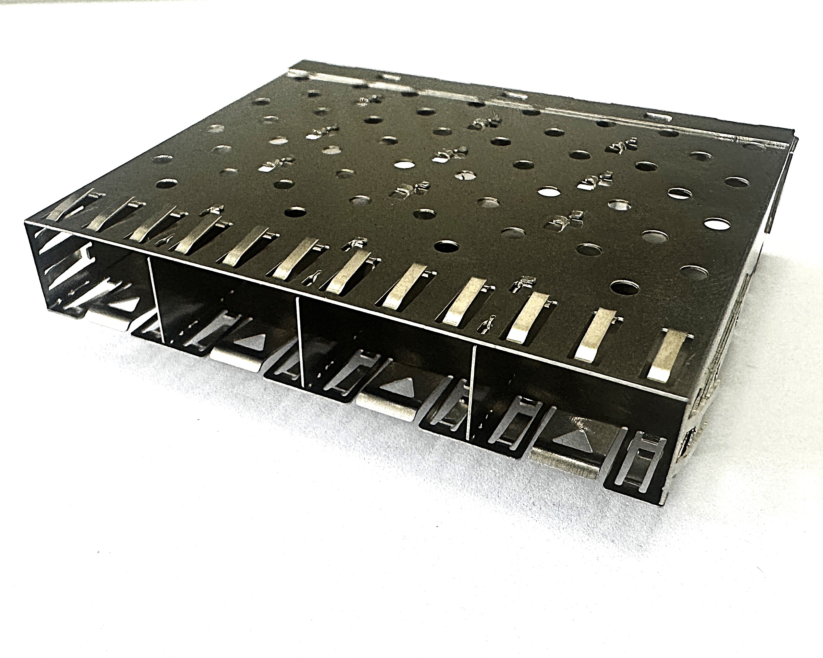 ASP01-6314101H-B2-H (SFP 1x4 Cage Solder type with Grounding pin)