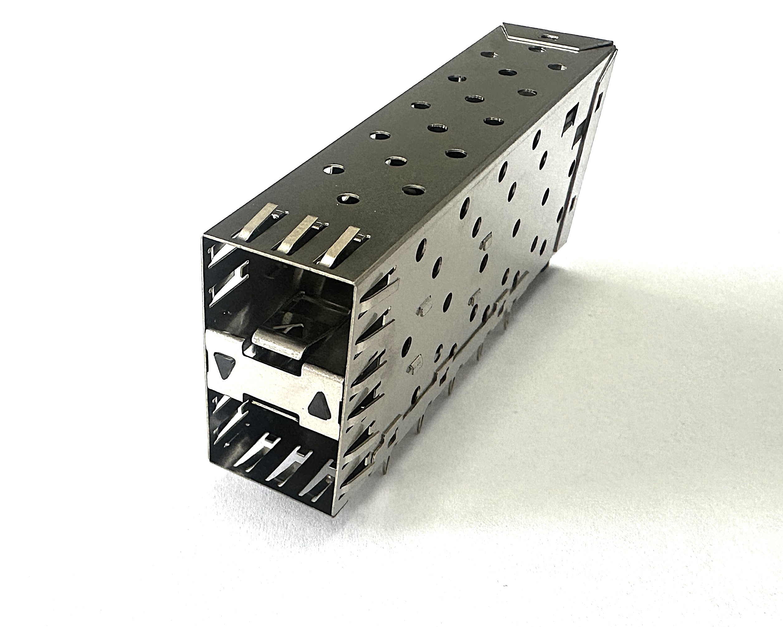 ASP01-6321101BYL-2A-B-H (SFP 2x1 Cage Press Fit type with Light Pip)