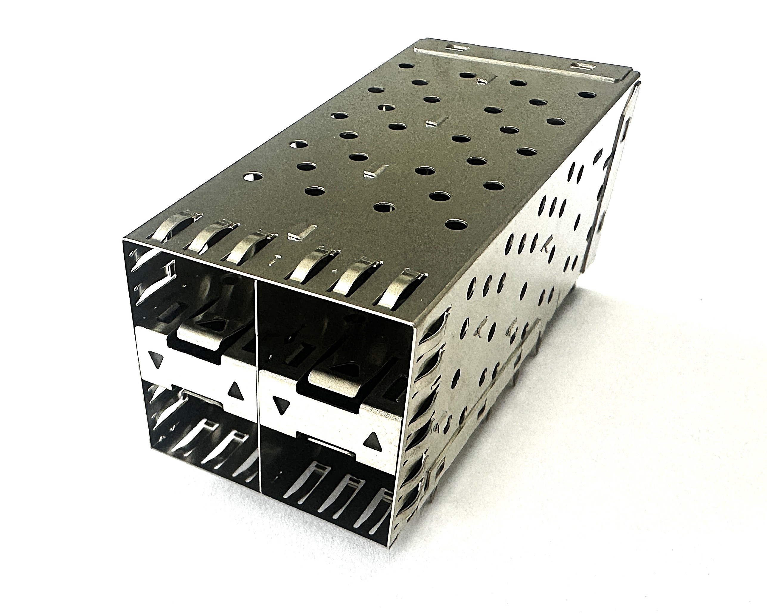 ASP01-6322101YL-2A-H (SFP 2x2 Cage Press Fit type with Light Pip)